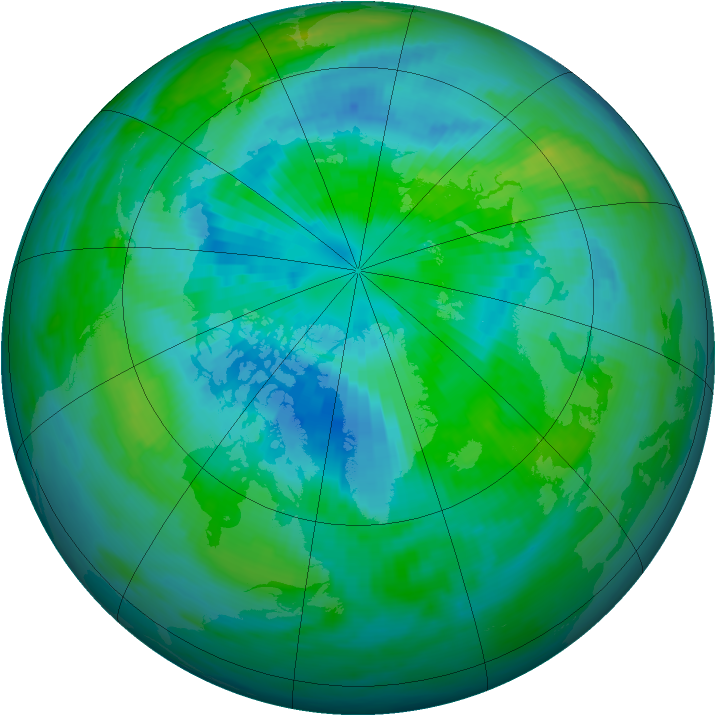 Arctic ozone map for 24 September 1988
